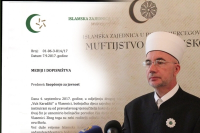 Saopćenje za javnost Muftijstva tuzlanskog - Bo&scaron;njačka djeca instruirana da se krste