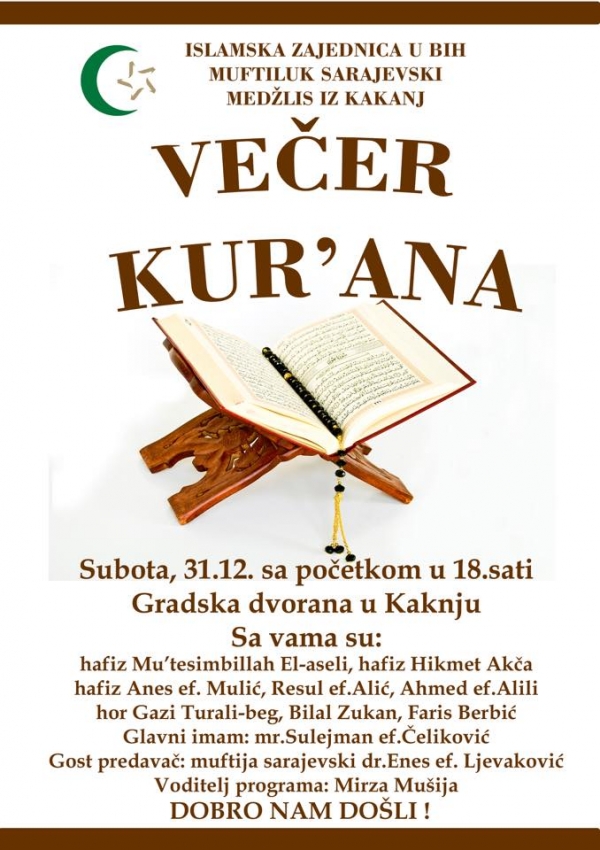Kakanj: Večeras tradicionalna Večer Kur'ana
