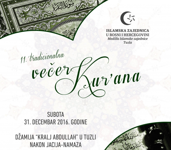 Tuzla: Najava 11. tradicionalne Večeri Kur&rsquo;ana