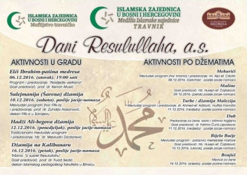 Travnik: Počinje manifestacija "Dani Resulullaha, a.s."