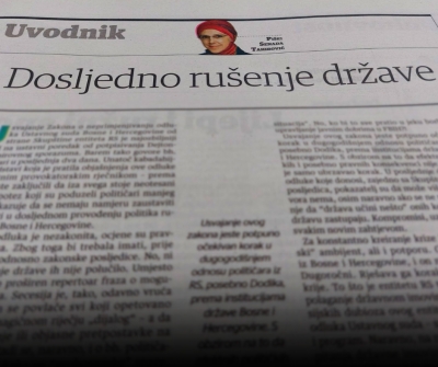 UVODNIK: Dosljedno ru&scaron;enje države